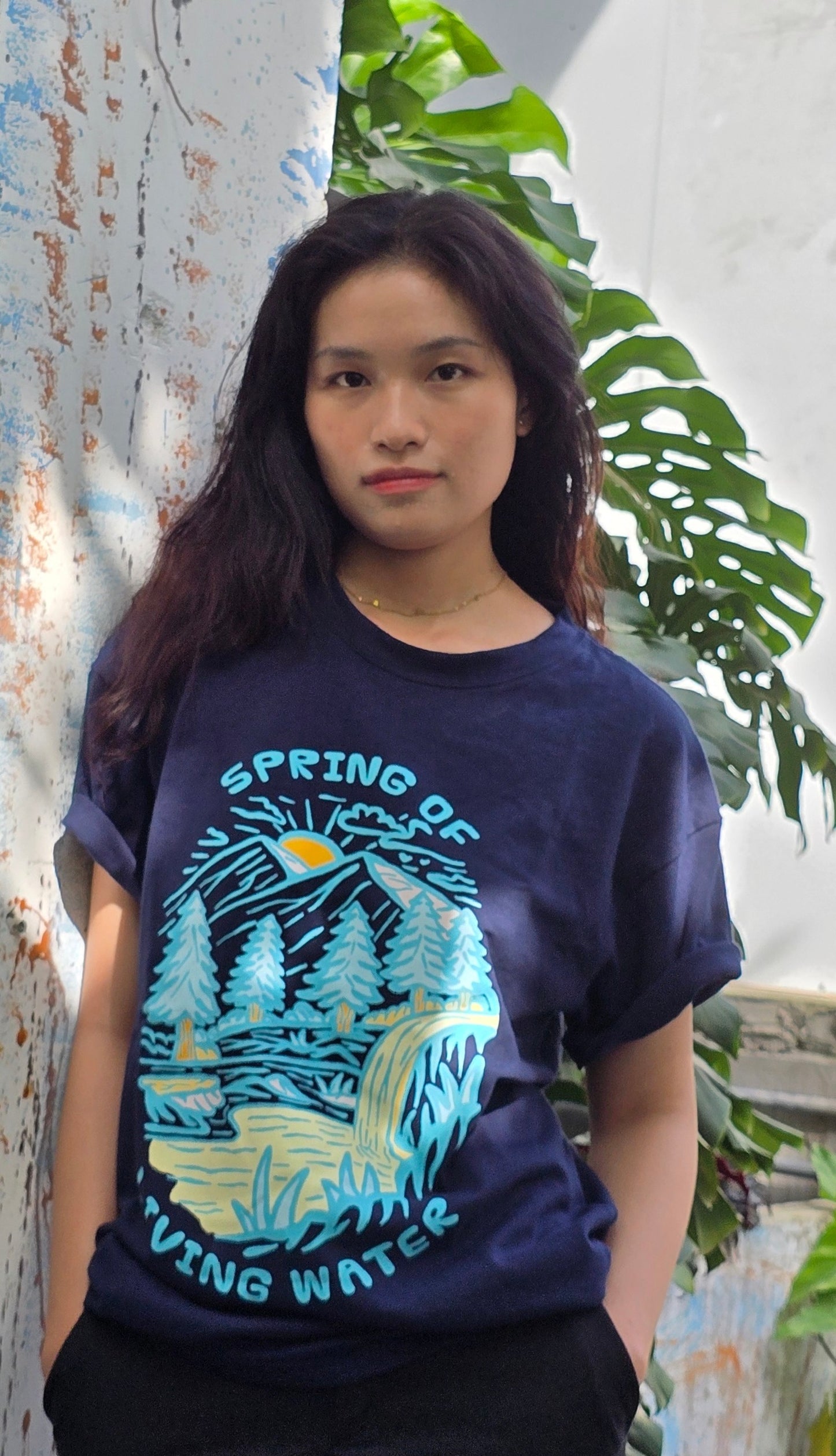 Living Water Navy Tee