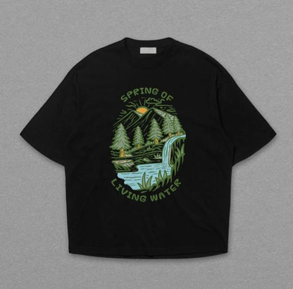 Living Water Black Tee