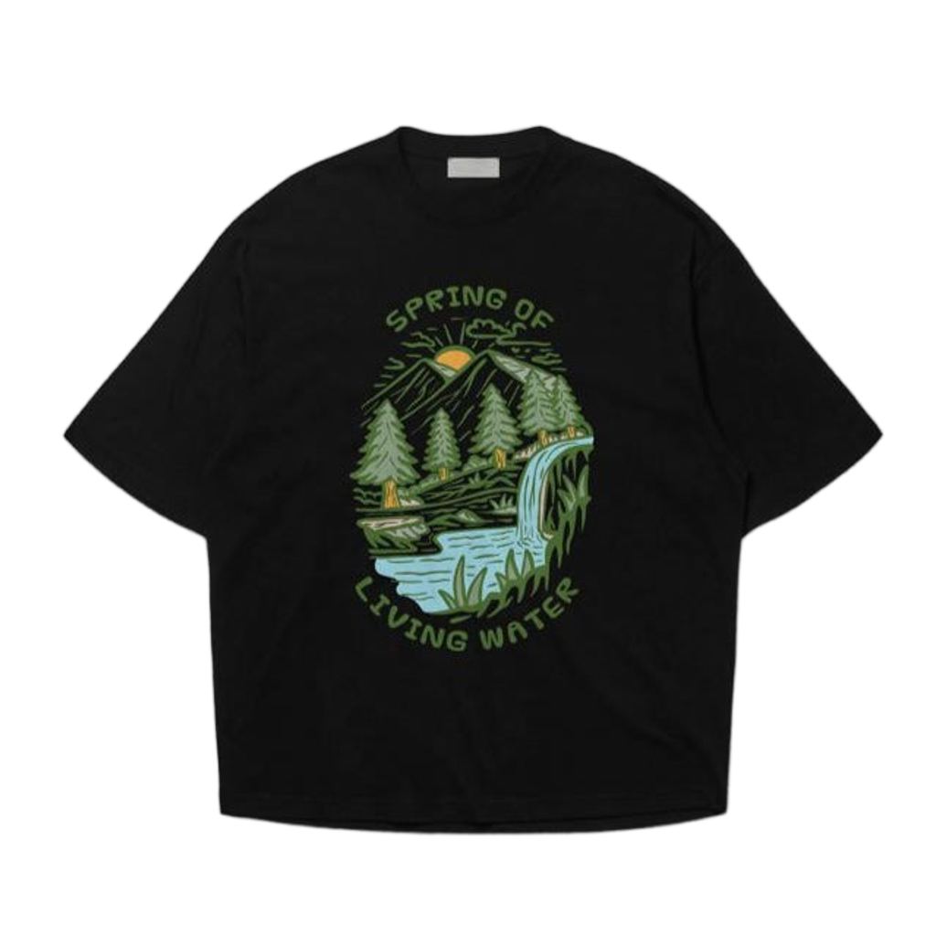 Living Water Black Tee