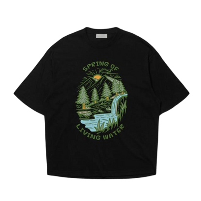 Living Water Black Tee