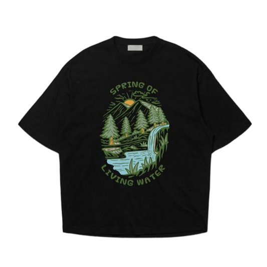 Living Water Black Tee